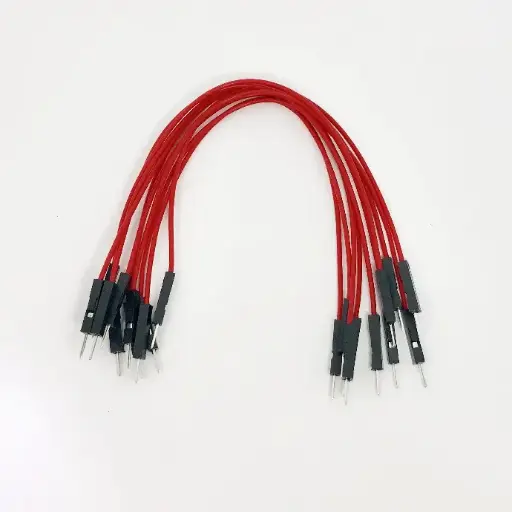 [ACC-225-N] Male to Male Jumper wires Red 10cm (10 Pack)