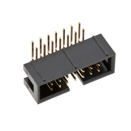 [EC-104-N] 14-pin 2x7 IDC Header Box PCB Mount Angled (5 Pack)