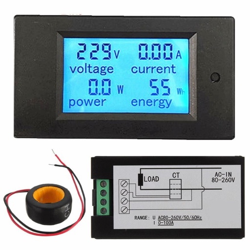 [DL-051] AC power meter – Voltage Current Power Energy Panel Meter