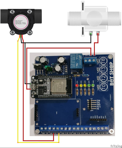 water flow controller project diagram image