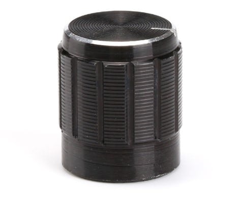 Knob Aluminum Insert type Black 6mm shaft