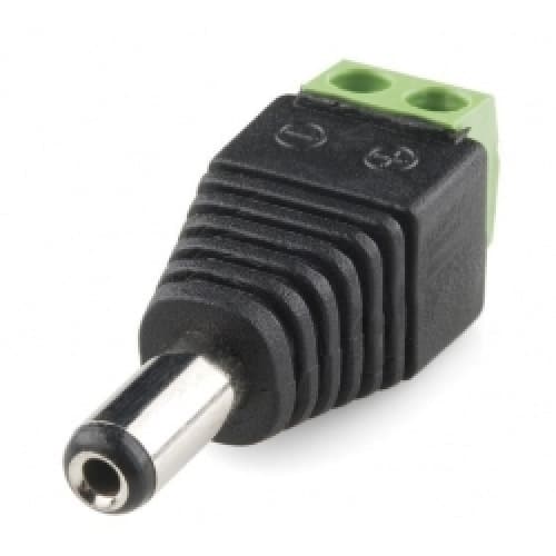 Male connector with screw terminals