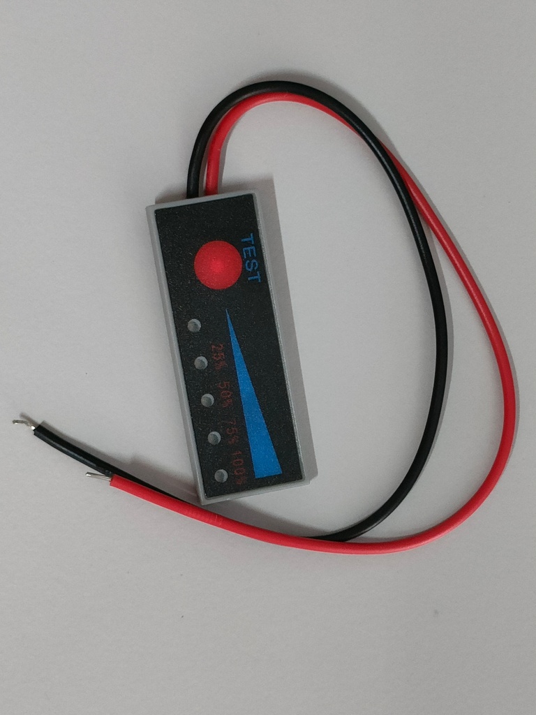 Single Cell Lithium Battery Level Indicator