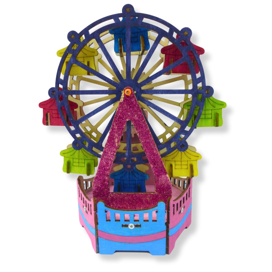 STEM Educational Toy - Mansion Manor on the wheel the Wooden Mechanical Ferris Wheel Kit