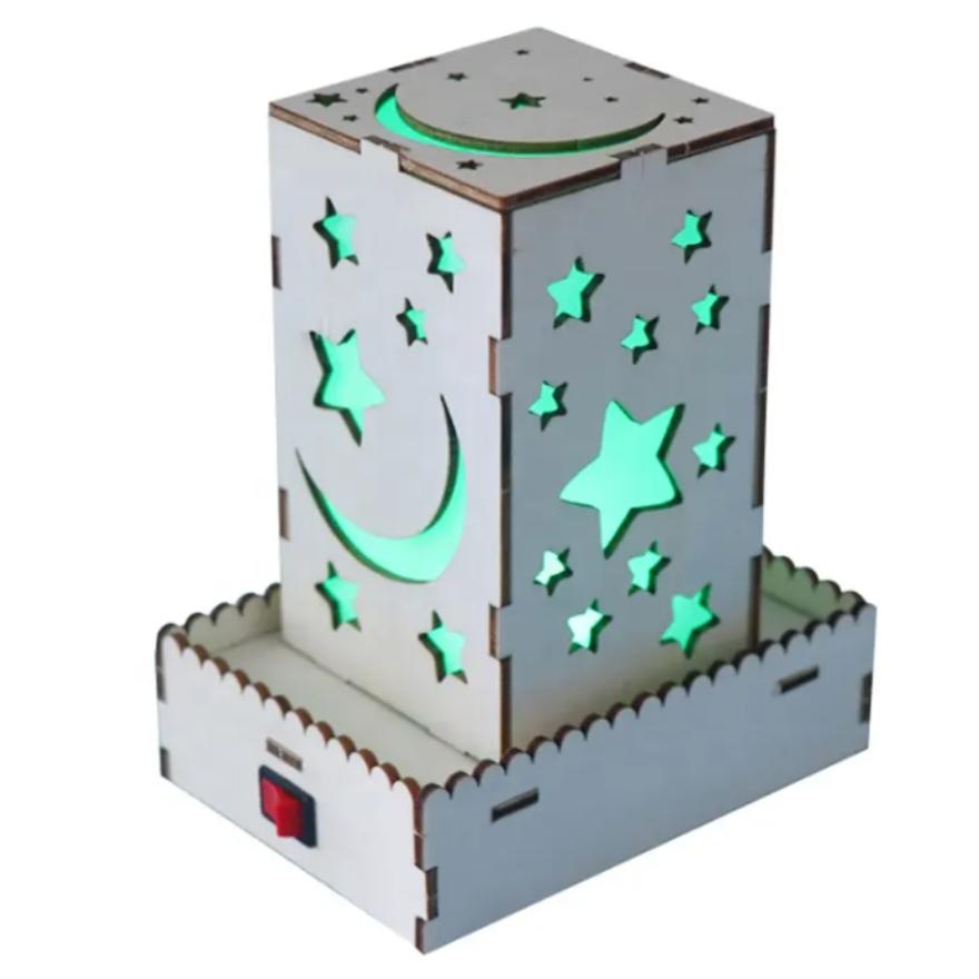 STEM Educational Toy - Moonbeam the colourful starry light wooden lamp Kit