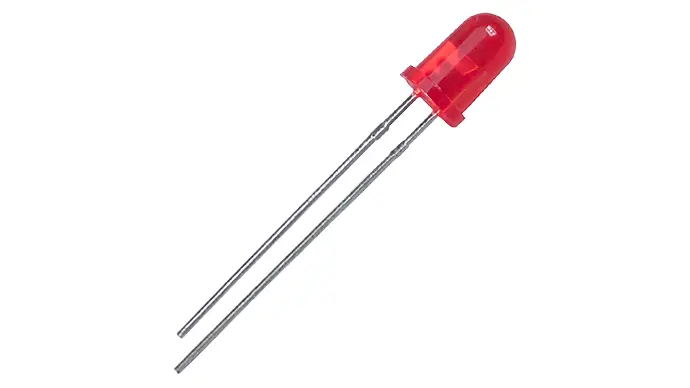 Red 2 Pin 5mm LED Round Light Emitting (10 Pack)