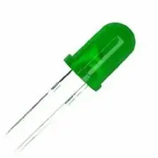 Green 2 Pin 5mm LED Round Light Emitting (10 Pack)