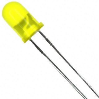 Yellow 2 Pin 5mm LED Round Light Emitting (10 Pack)