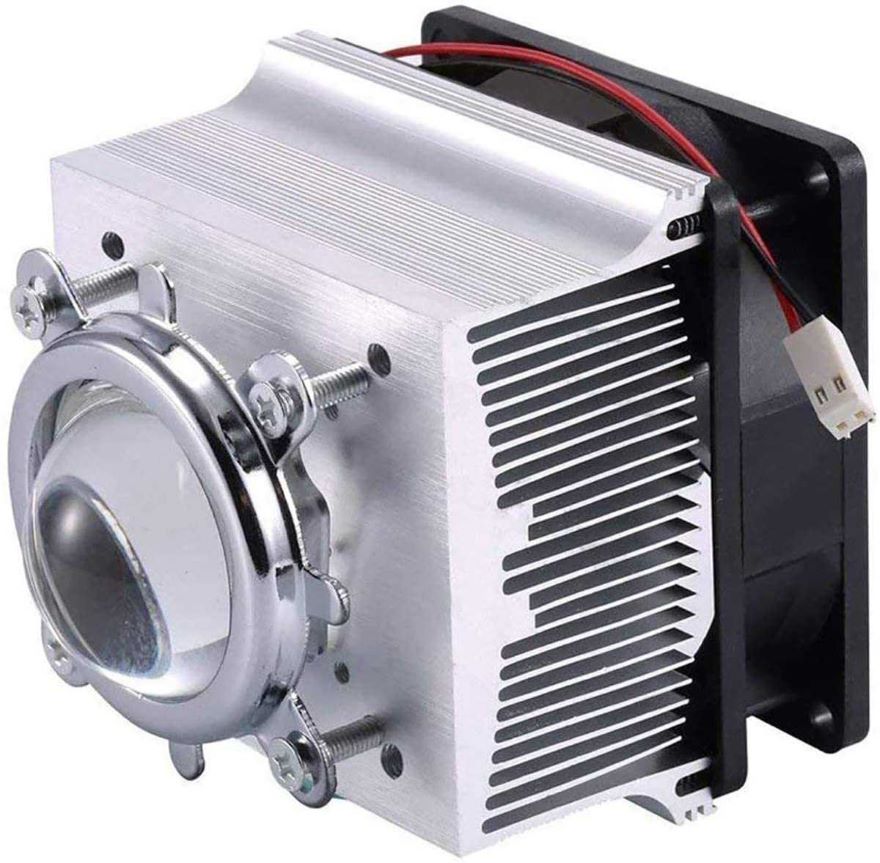 20 - 100W LED Heatsink With 90 Degree Focusing Lens