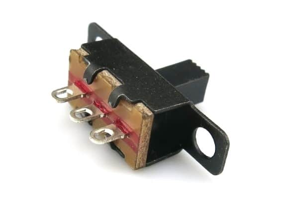 Mini 3 Pin Slide Switch with mounting holes (10 Pack) 
