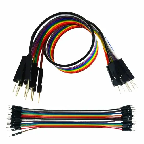 Male to Male Jumper wires Rainbow 10cm (10 Pack)