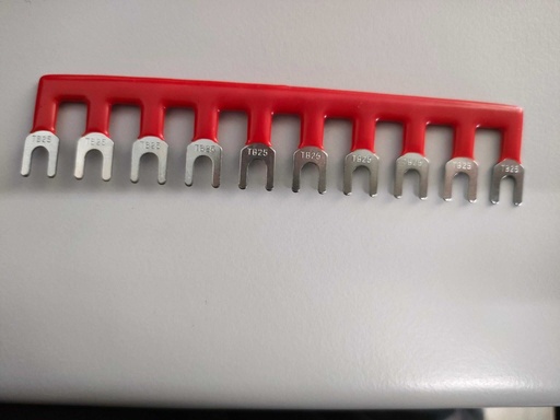 [WB1-Red] Wiring Connecting Bar- Red 10Pin TB 2510