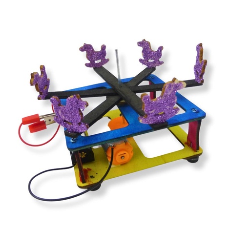[KIT-093-01] STEM Educational Toys - Charlie the small wooden horse carousel Kit