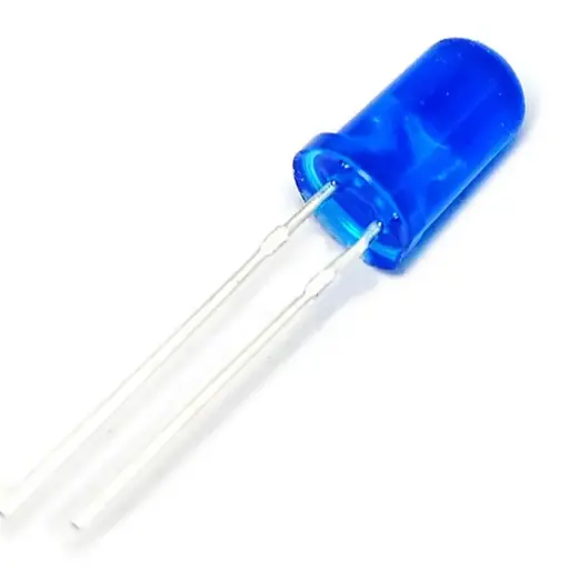 [DL-056-B-N] Blue 2 Pin 5mm LED Round Light Emitting (10 Pack)