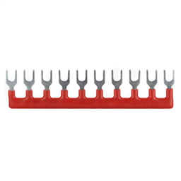[ACC-092-10Pin-N] Jumper Block Terminal Strips, 10 Pin, 25A, Red  