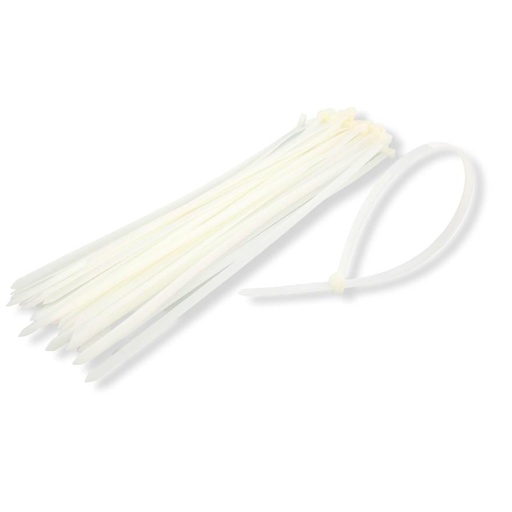 [T-027-N] 150mm cable ties white (20 Pack) 