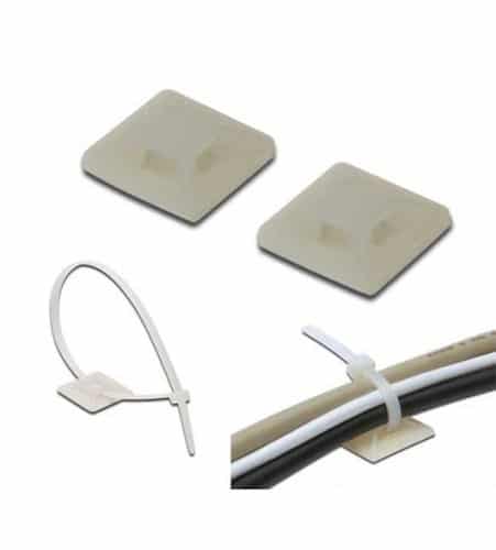 [T-024-N] Self Adhesive Cable Tie Mount (20 Pack)
